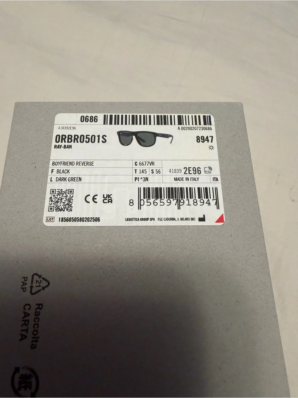 Ray-Ban Boyfriend Reverse Black Sunglasses